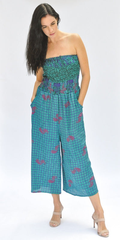 Devoted Jumpsuit -Upcycled  Sari (assorted prints)