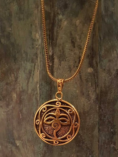 brass pendant with chain