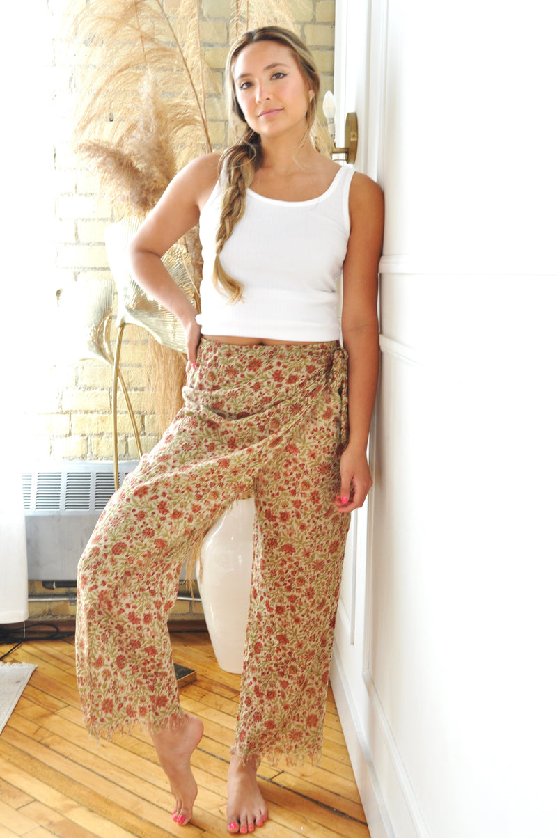 Amara Faux Wrap Pant Upcycled – Guruforlife - Main Image