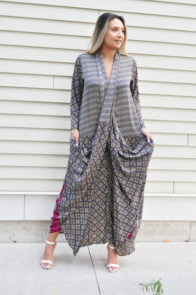 Eccentric Caftan - Upcycled Mixed prints