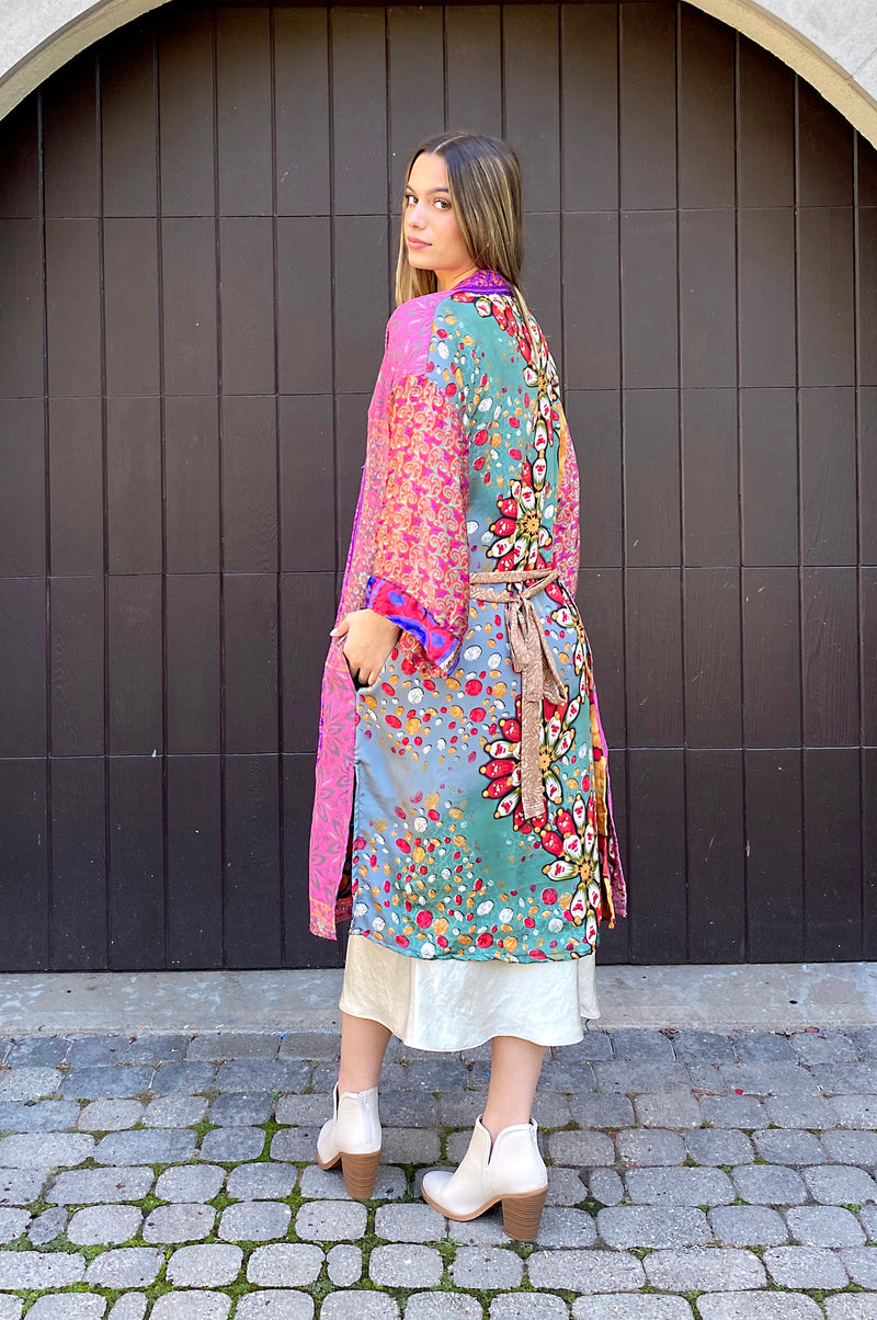 Hillside Kimono Mixed Print w/ Lining -Sari (assorted prints)