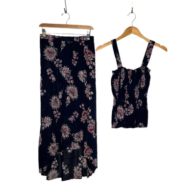 Impassioned Set -Rayon Crepe tank top and skirt set