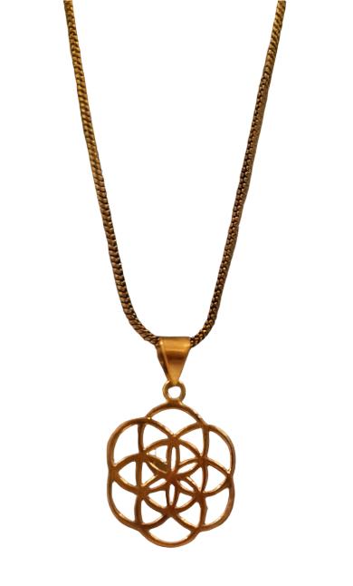 Seed Of Life Pendant (Small) -Brass