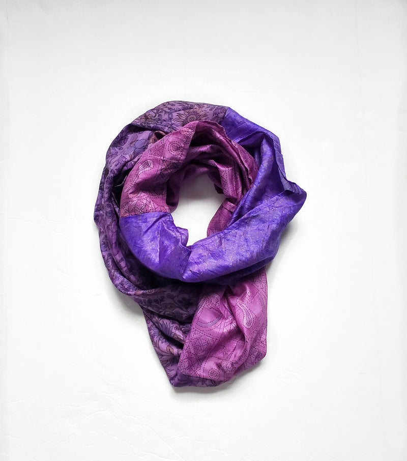 Infinity Scarf -Silk Upcycled Sari (assorted prints)