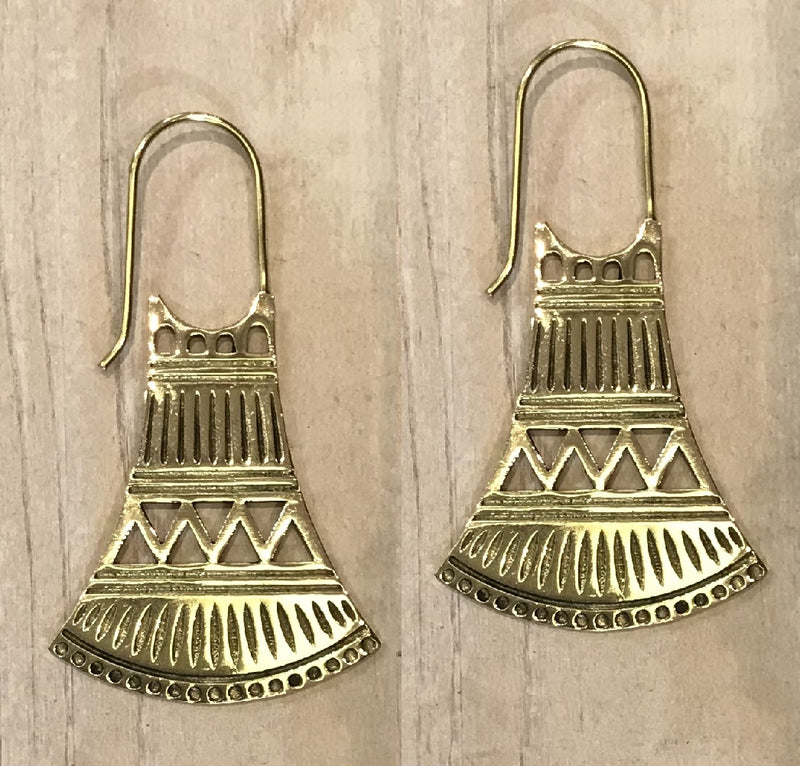 Rajasthani Bell Hoops -Brass