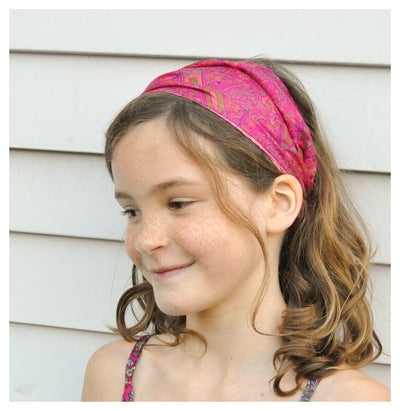 Kids Silk Headband -Upcycled  Sari (assorted prints)