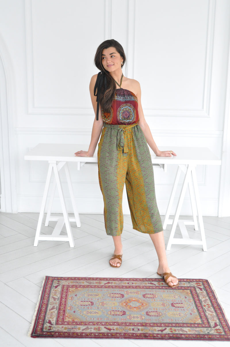 Easy Rider Jumpsuit with belt - Upcycled