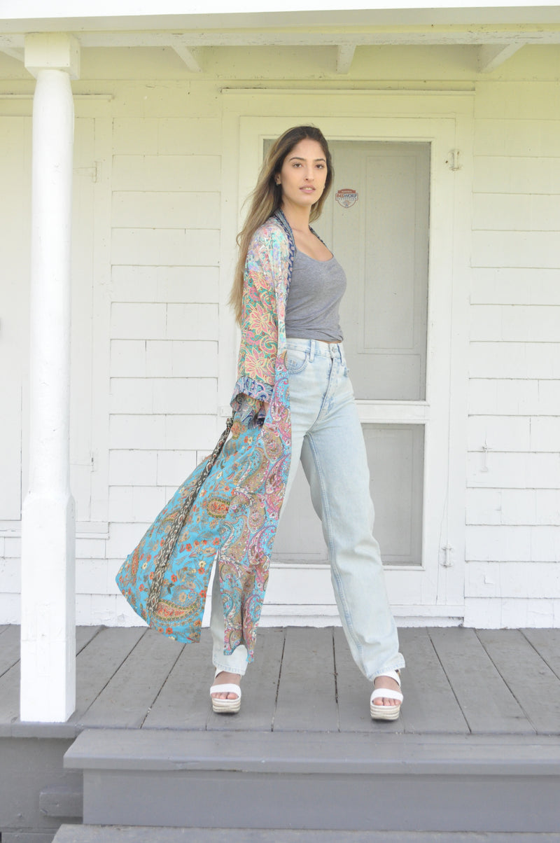 Grace Kimono - Mixed print - Eco Couture