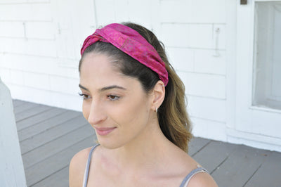 Single Twist Silk Headband -Upcycled  Sari (assorted prints)